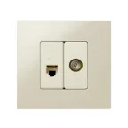 Розетка телефонная RJ-12 узкая, S27, сл.кость