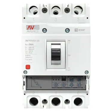 Выключатель автоматический AV POWER-2/3 250А 100kA ETU2.0 AVERES