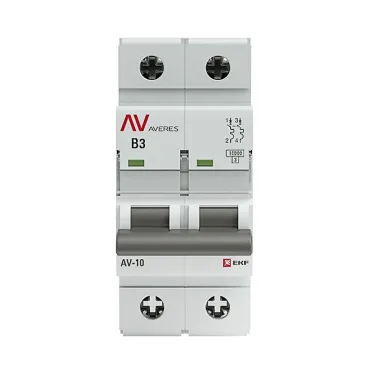 Выключатель автоматический AV-10 2P 3A (B) 10kA AVERES