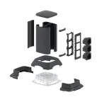 Миниколонна алюминиевая 0.25м цвет черный