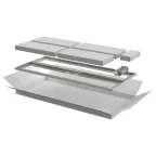 Дверь перфорированная двустворчатая для шкафа LINEA N 24U 600мм серая