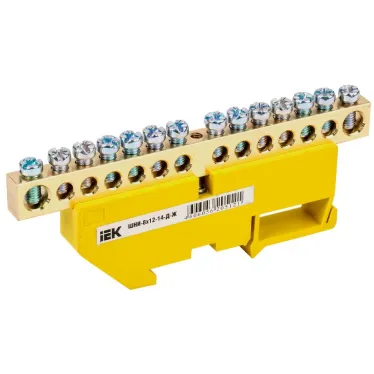Шина PE земля на DIN-изоляторах ШНИ-8х12-14-Д-Ж