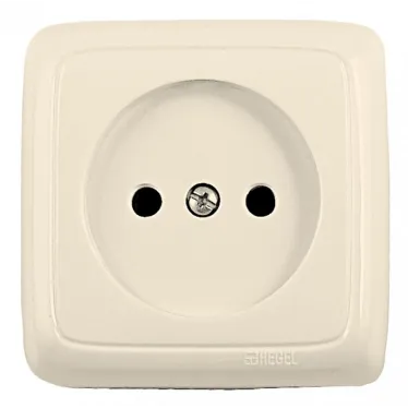 Розетка наружная со шторками с изоляционной пластиной слоновая кость