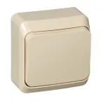 ЭТЮД Выключатель одноклавишный наружный бежевый сх.1