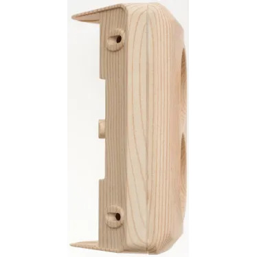 ЭТЮД Розетка угловая двойная открытой установки без заземления без шт. 16А 250B,сосна