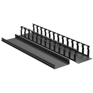 Органайзер кабельный с крышкой 2U, глубина 60 мм, для 19'' IT-корпусов ДКС серии STI/CQE, RAL9005