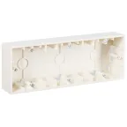 15 Коробка для наружного монтажа на 3 поста слоновая кость