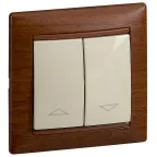 Рамка VALENA 1 пост тонированное дерево