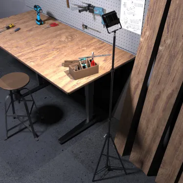 Тренога напольная для установки кольцевого светильника черный Ring