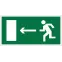 Пиктограмма (Пластина) Напр. к эвакуационному выходу налево BL-2010B.E04 для BRIZ, VOLNA, YANTA | a15028 | Белый свет