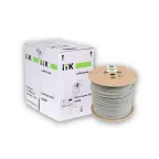 Витая пара F/UTP кат 5е 4 пары 24AWG LDPE с мет тросом 12мм черный 305м