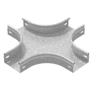 Разветвитель крестообразный плавный к лотку 400х50, толщина 0,7 мм, Сендзимир цинк