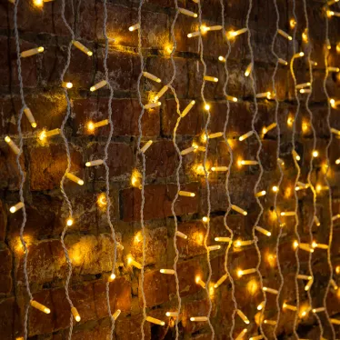 Гирлянда светодиодная Дождь 2х6 м, постоянное свечение, белый провод, 230 В, диоды ТЕПЛЫЙ БЕЛЫЙ | 235-296 | NEON-NIGHT