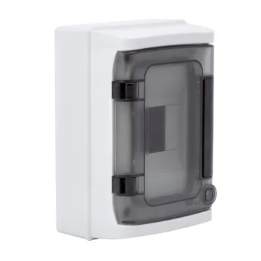 Щит распределительный навесной ЩРн-П-4 IP65 пластиковый прозрачная дверь серый