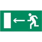 Пиктограмма (Наклейка) ПЭУ 001 Выход налево (135х260) для SIRAH IP65 | 2502002590 | Световые Технологии
