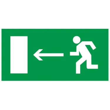 Этикетка самоклеящаяся 100х50мм Направление к эвакуационному выходу налево