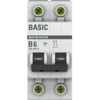 Автоматический выключатель 2P 6А (B) 4,5кА ВА 47-29 Basic