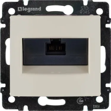 VALENA Розетка компьютерная RJ45х1 категория 5е в рамку слоновая кость