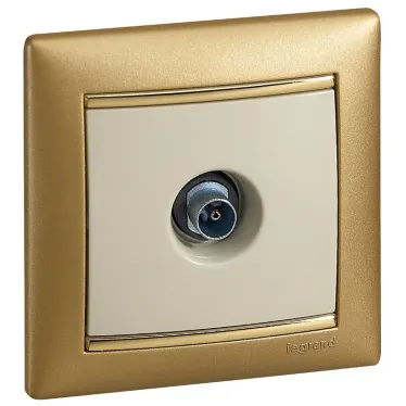 VALENA Розетка телевизионная TV звезда в рамку слоновая кость 1.5дБ