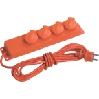 Удлинитель У04В 4 места с защитными крышками IP44