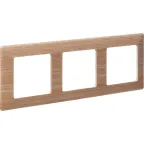 Valena LIFE Рамка 3 поста светлое дерево универсальная