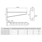 Консоль усиленная основание 300 мм HDZ
