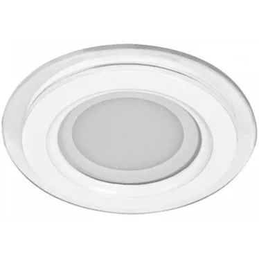 Светильник светодиодный ДВО-12w 4000K 960Лм со стеклом белый