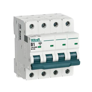 Выключатель автоматический 4P кривая D 2A 10кА ВА-105