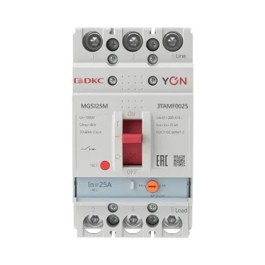 Выключатель автоматический YON MGS125 3P 20-25A 25kA