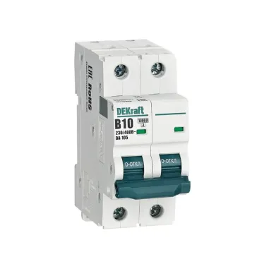 Выключатель автоматический 2P кривая B 10A 10кА ВА-105