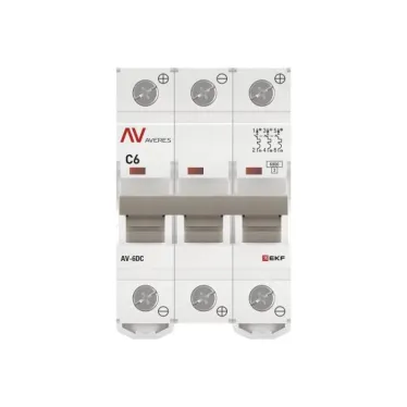 Выключатель автоматический AV-6 DC 3P 6A (C) 6kA AVERES