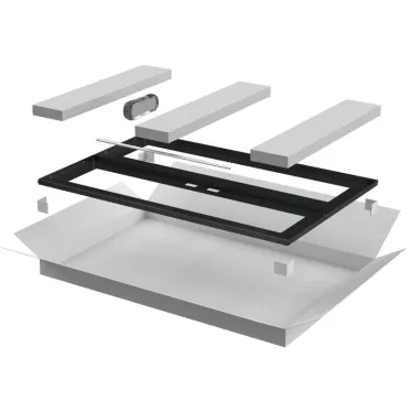 Дверь перфор. двустворч. 800мм шкафа 47U чер. LINEA N