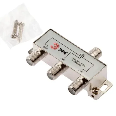 Делитель ТВ D-F-02 3 ответвления под F разъём 5-1000 МГц