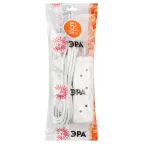 Удлинитель электрический без заземления 3 розетки 5м ШВВП 2x0,75мм2 6А UX-3-5m ЭРА