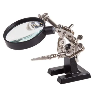 Держатель Третья рука с лупой х2.5 (HT-390)