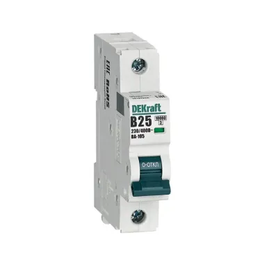 Выключатель автоматический 1P кривая B 25A 10кА ВА-105