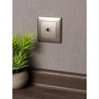 Валенсия лицевая панель розетки TV 1-местная 75Ом 5-862МГц кашемир