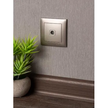 Валенсия лицевая панель розетки TV 1-местная 75Ом 5-862МГц кашемир