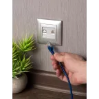 Валенсия лицевая панель розетки RJ-45 1-местная сталь