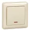 Выключатель одноклавишный, с подсветкой, 10АХ, в сборе, слоновая кость