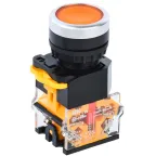 Кнопка D8-11T d-22мм 1з+1р с фиксацией желтая