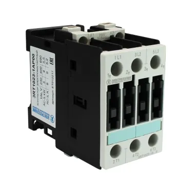 Контактор электромагнитный 3RT1023-1AP00, 3-пол., 9A, AC-3, 4кВт/400V, 230V AC, 50Гц, типоразмер S0, винтовые клеммы, IP20