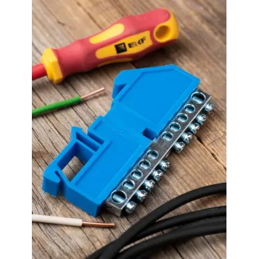 Шина нулевая PE 63.8 (DIN изолятор)