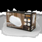 Светильник ЖКХ под лампу 1хE27 AC 220В IP54 овал 160х115х280мм с решеткой max 100Вт НБП Gauss