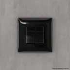 Avanti Переключатель двухклавишный в стену, ''Черный квадрат''