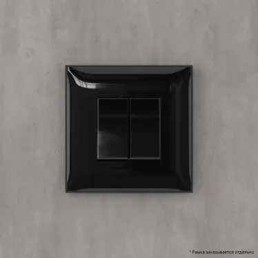 Avanti Переключатель двухклавишный в стену, ''Черный квадрат''