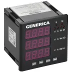 Мультиметр цифровой щитовой трехфазный DO RS-485 96х96мм LED GENERICA