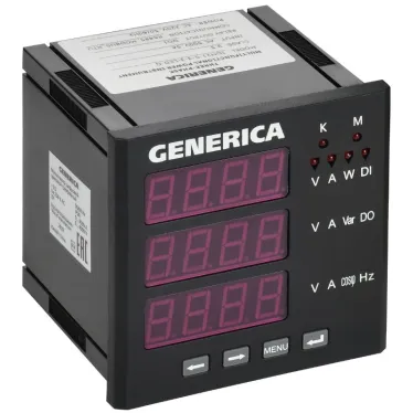 Мультиметр цифровой щитовой трехфазный DO RS-485 96х96мм LED GENERICA