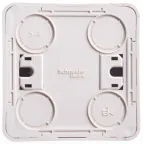 ЭТЮД Выключатель двухклавишный наружный с подсветкой Сосна