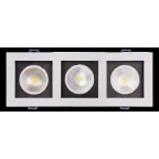 Светильник светодиодный ДВО-213 3x8W 4000K 55° белый карданный IP40  JazzWay